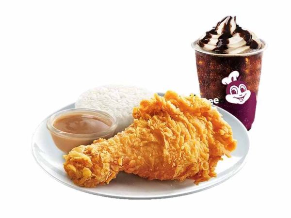 1pc chickenjoy with coke float-jollibee