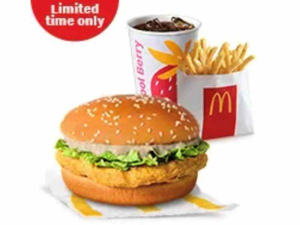 Black Pepper McChicken with Fries and Lipton Cool Berry Small Meal