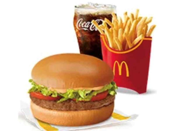 Burger Mcdo with Lettuce and Tomatoes with Large Fries and Drink