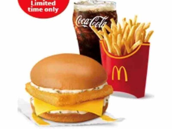 Crispy Fish Fillet Sandwich with Large Fries and Large Coke Meal