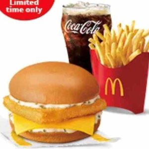 Crispy Fish Fillet Sandwich with Medium Fries and Medium Coke Meal