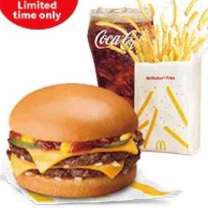 Double Cheeseburger with Large Sweet Corn McShaker Fries and Drink