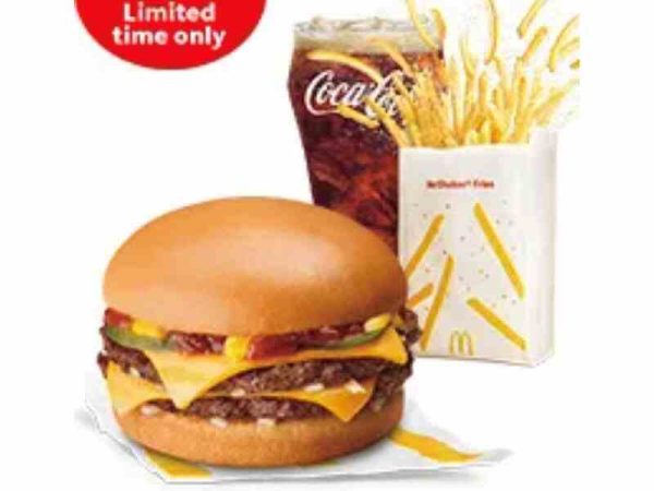 Double Cheeseburger with Large Sweet Corn McShaker Fries and Drink