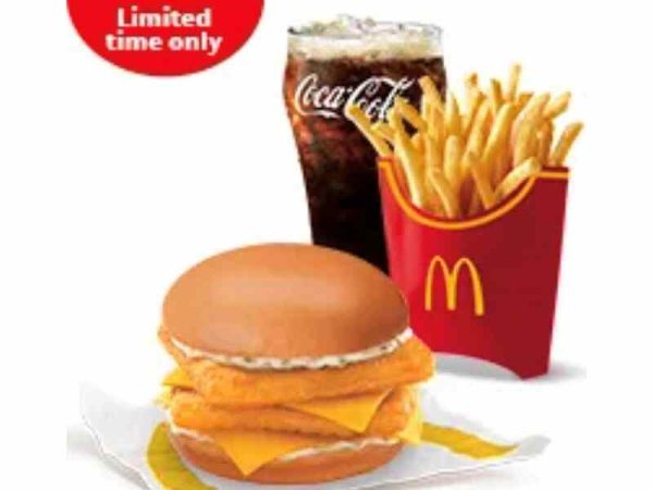 Double Crispy Fish Fillet Sandwich with Large Fries and Large Coke Meal