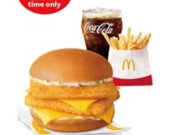 Double Crispy Fish Fillet Sandwich with Small Fries and Small Coke Meal