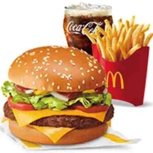 Quarter Pounder with Cheese, Lettuce and Tomatoes Large Meal