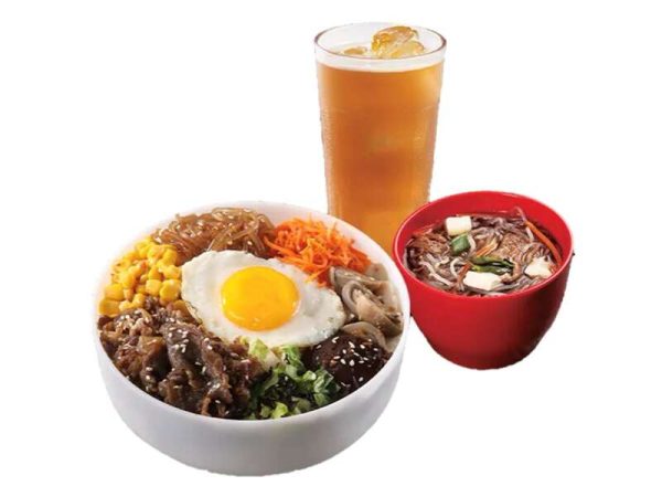 Ultimate Bibimbowl Meal with Drinks and Soup