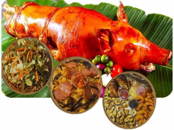 WHOLE LECHON PACKAGE with Pancit & Seafood Bilaos