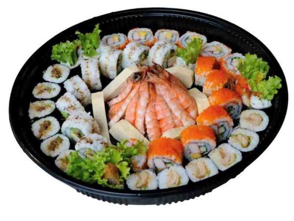 Assorted Sushi and Sashimi Party Tray ( 6 Kinds)