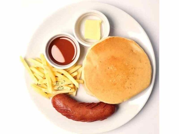 Pancakes with Hungarian Sausage & Crispy Fries