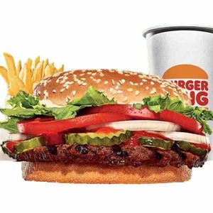 Plant-based whopper meal by Burger King