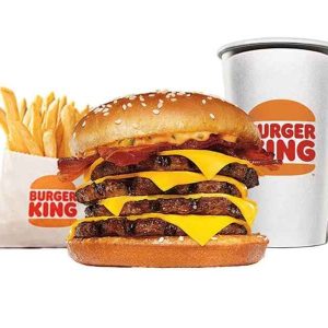 Quad Deluxe Stacker Meal by Burger King