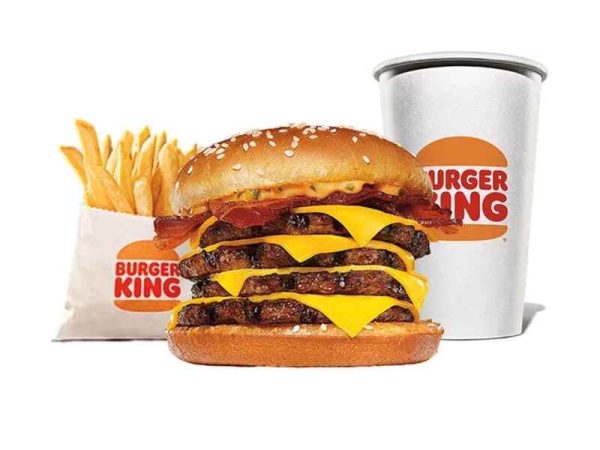 Quad Deluxe Stacker Meal by Burger King