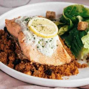 Salmon with Creamy Dill Sauce